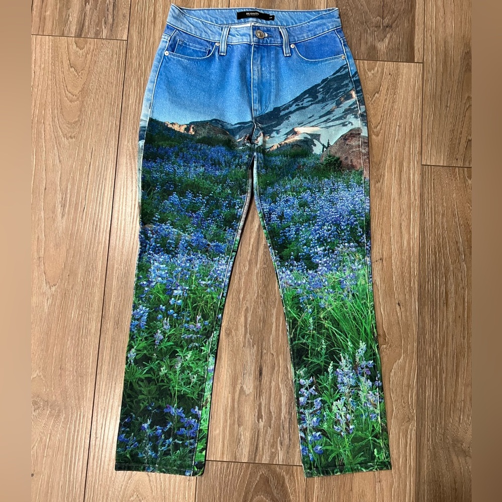 Hudson Jeans Barbara Mountain Blue Flower size 24